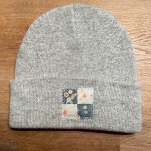 Gray Patchwork Beanie
